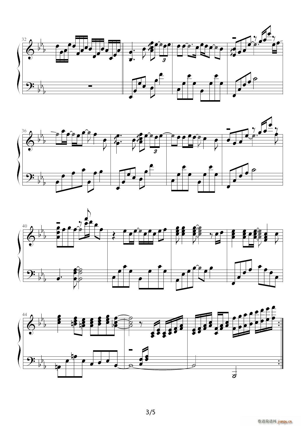 Best Friend 最好的朋友 降E调(钢琴谱)3