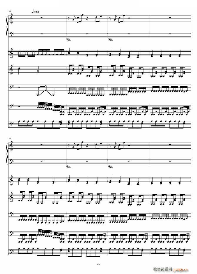 JUMP 摇滚风格(钢琴谱)5