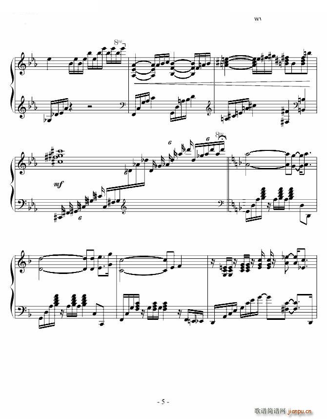 f solo(钢琴谱)5