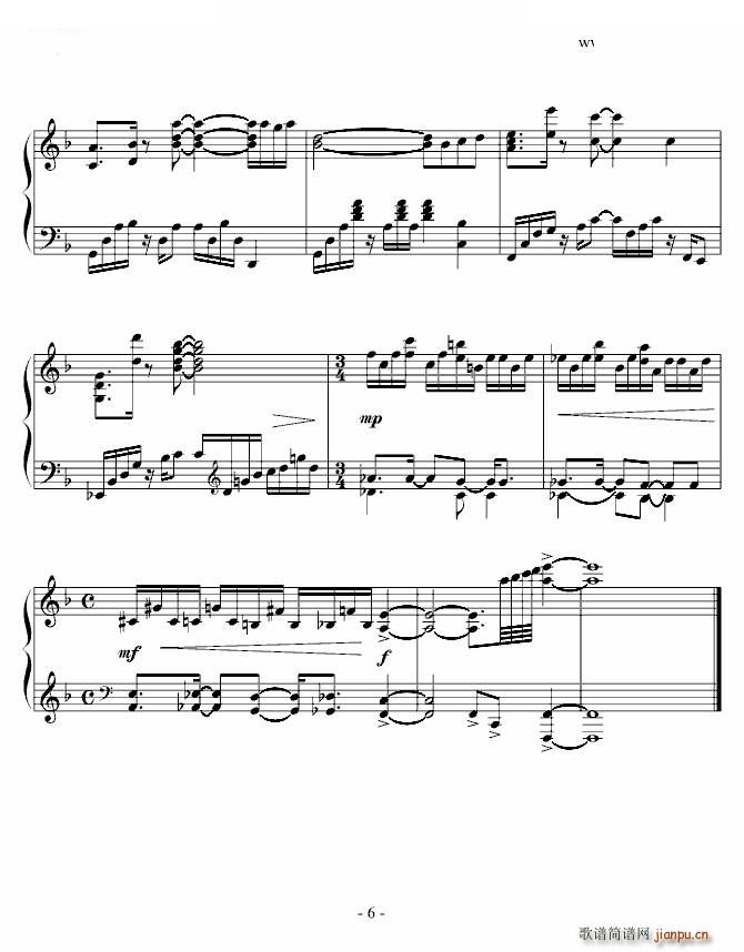f solo(钢琴谱)6