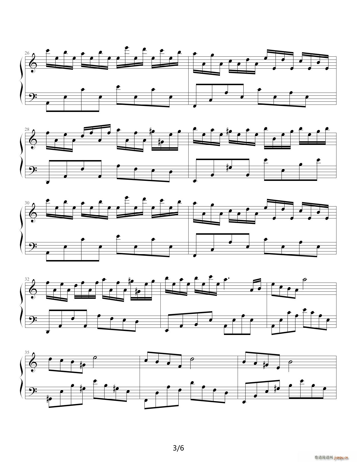 爱的钢琴曲五 昙花如你 C调(钢琴谱)3