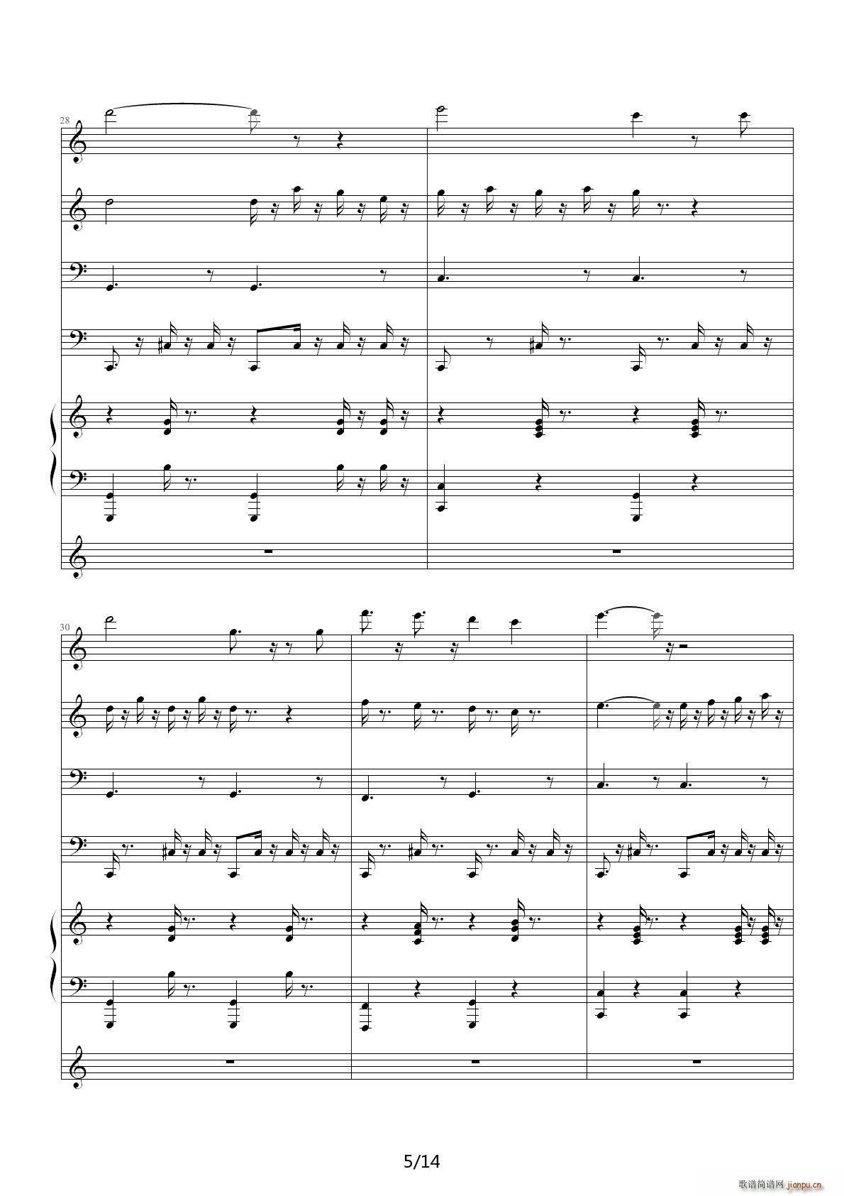 演出级作品拍拍小手 C调(钢琴谱)5