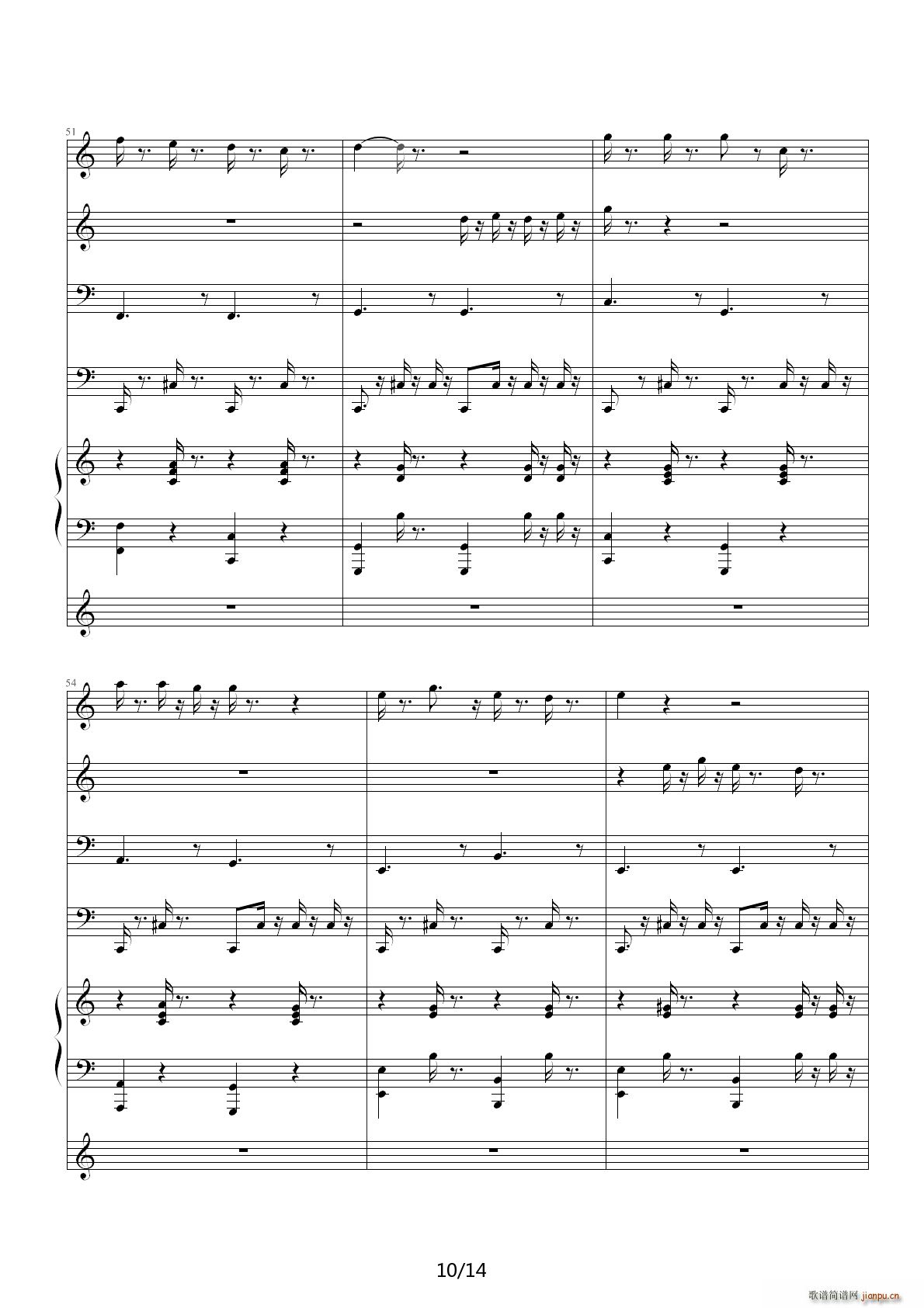 演出级作品拍拍小手 C调(钢琴谱)10