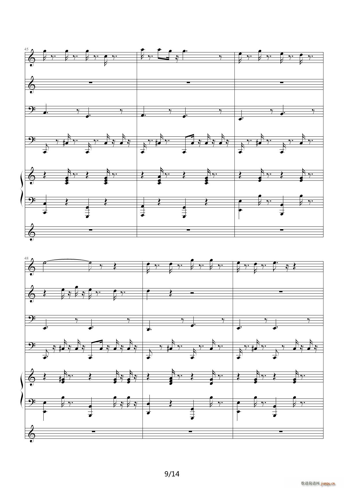 演出级作品拍拍小手 C调(钢琴谱)9