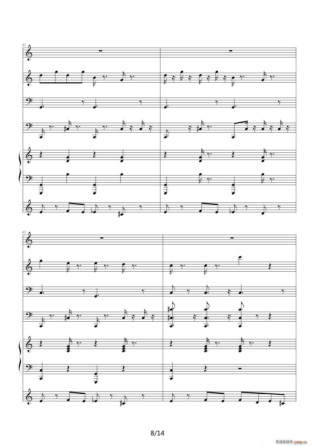 演出级作品拍拍小手 C调(钢琴谱)8