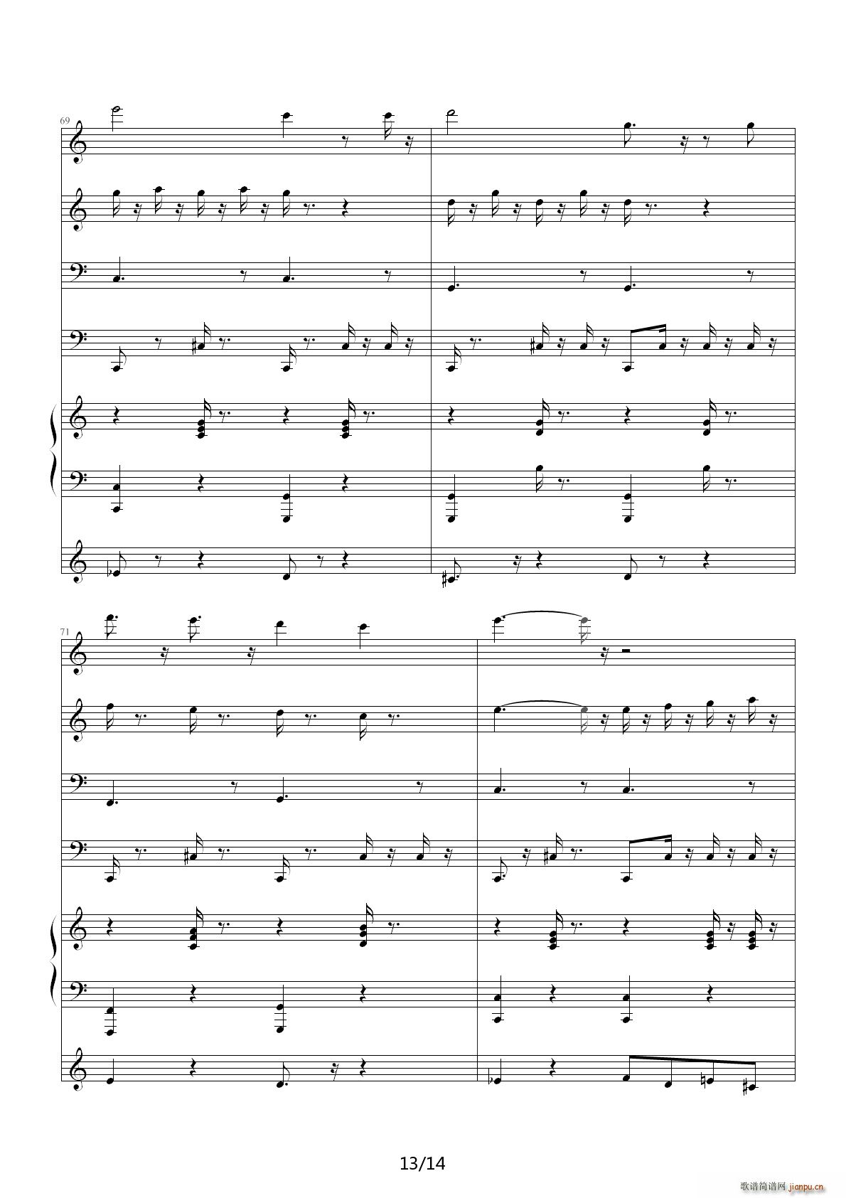 演出级作品拍拍小手 C调(钢琴谱)13