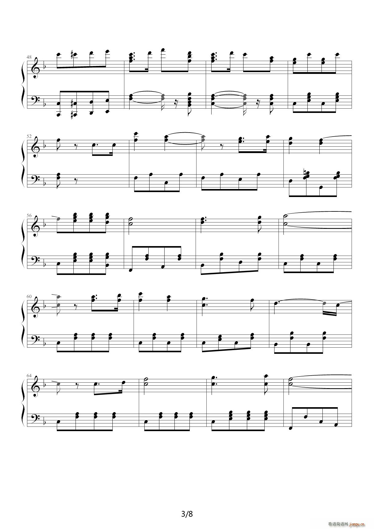 军舰进行曲 F调(钢琴谱)3