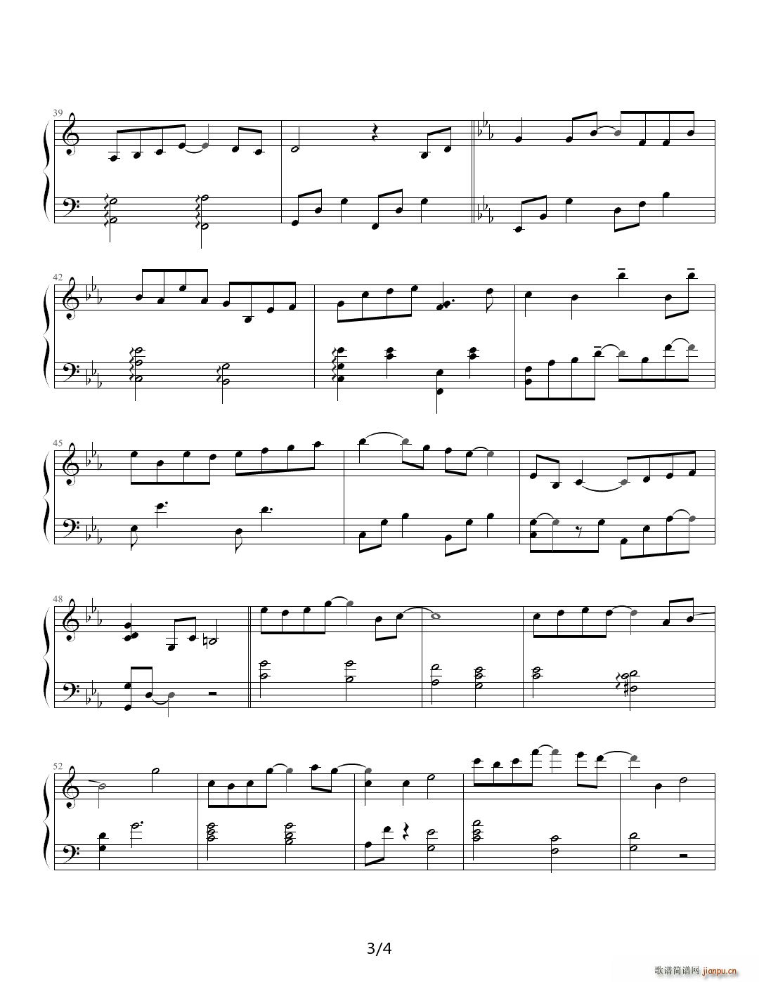 Melody C调(钢琴谱)3