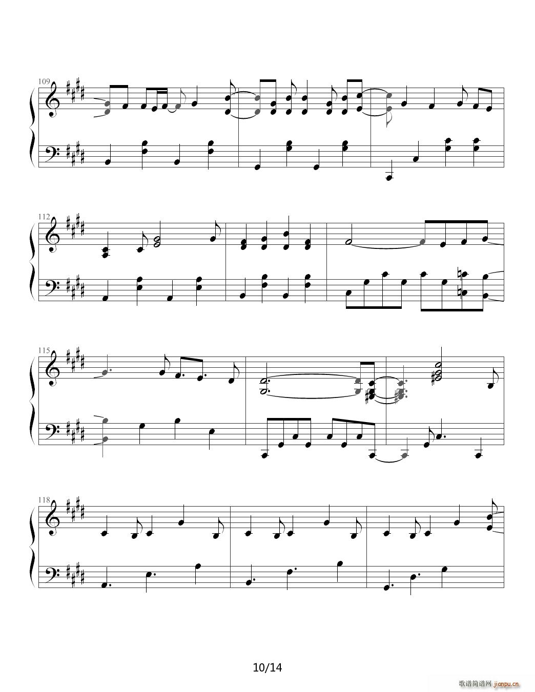 God knows E调(钢琴谱)10