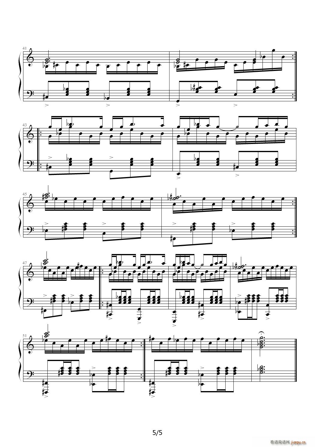 Dance of elegant ghost C调(钢琴谱)5