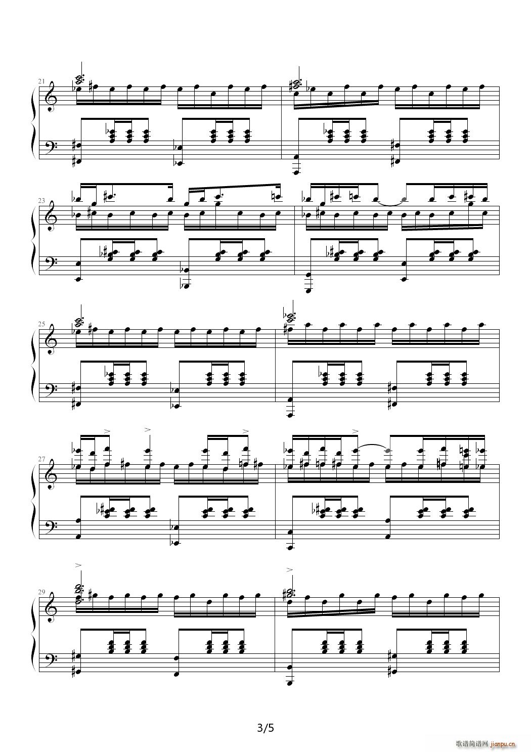 Dance of elegant ghost C调(钢琴谱)3