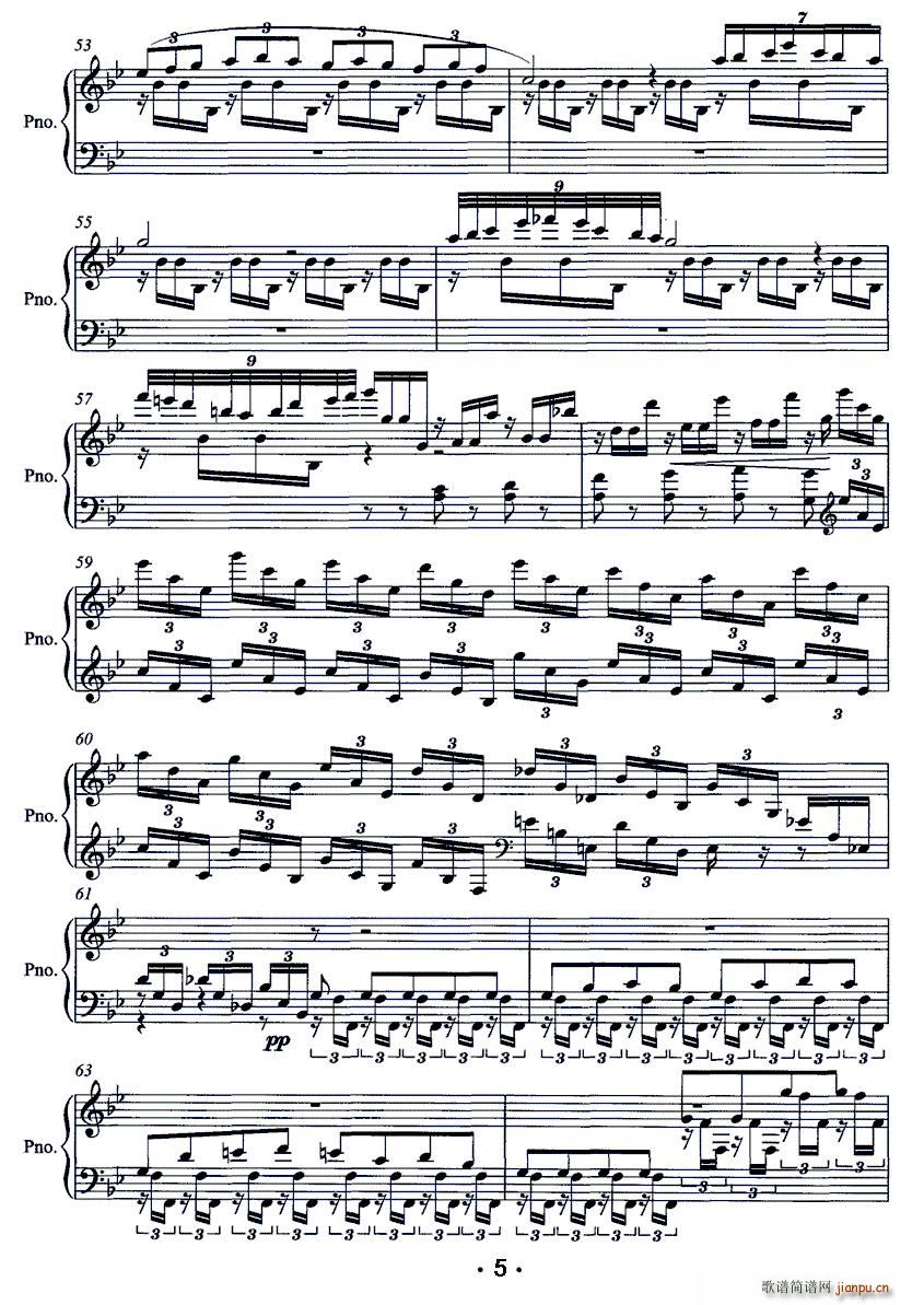 翩跹(钢琴谱)5