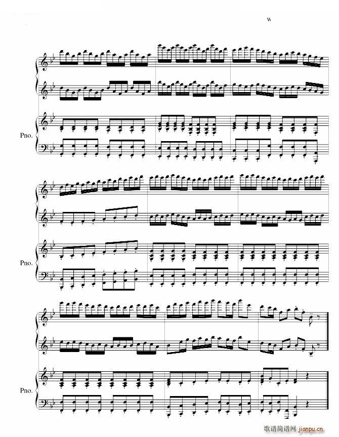 沙巴女王 四手联弹(钢琴谱)10