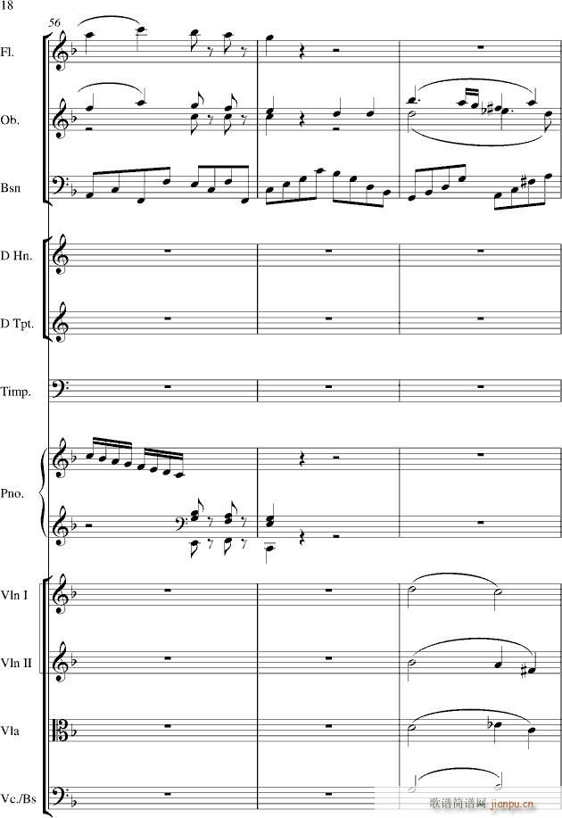 莫扎特kv466 d小调第20号钢琴协奏曲(钢琴谱)18