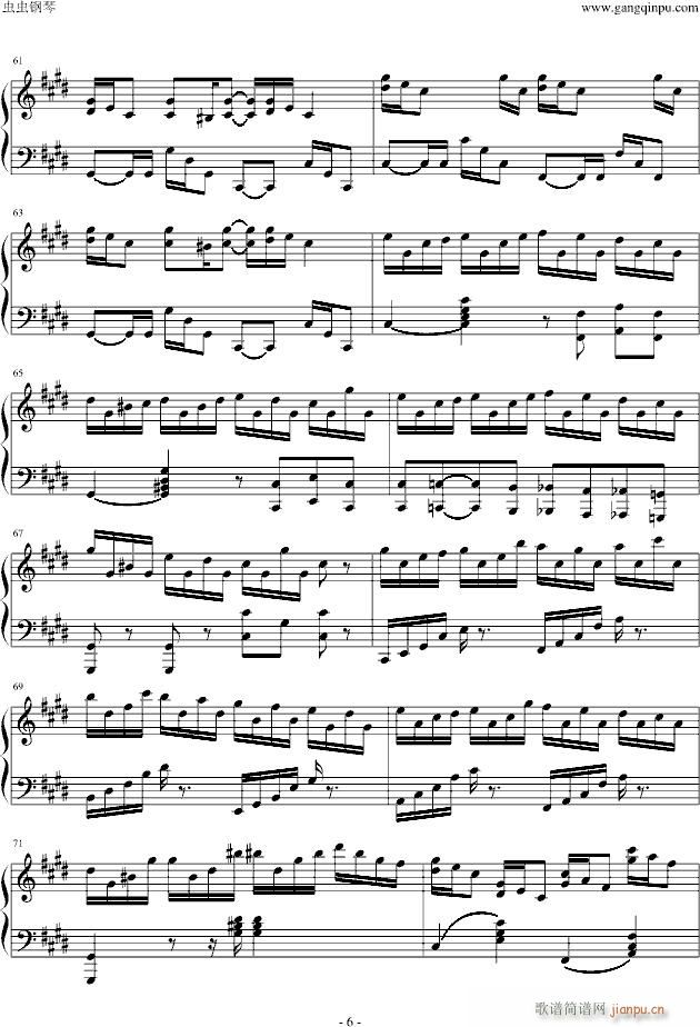 克罗地亚狂想曲 这个才是原版(钢琴谱)6