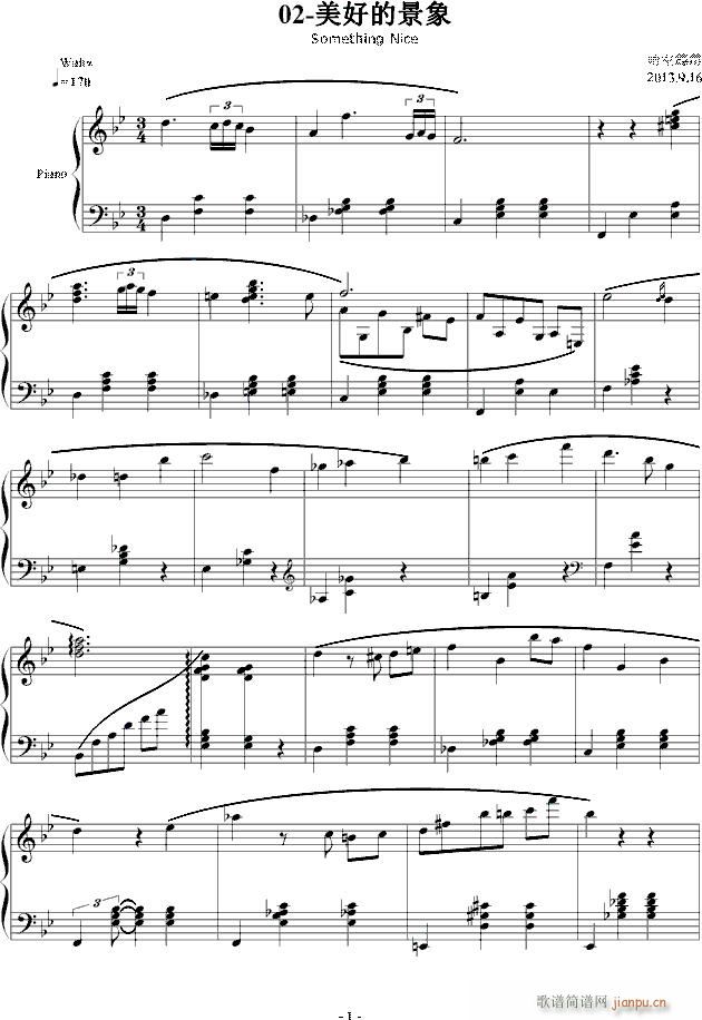 童话组曲 02 Something Nice(钢琴谱)1