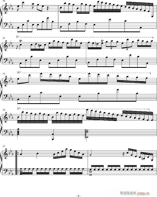 逆向的C小调 忧郁 呵呵(钢琴谱)6