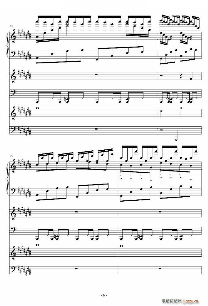 四叶草的幻想(钢琴谱)6