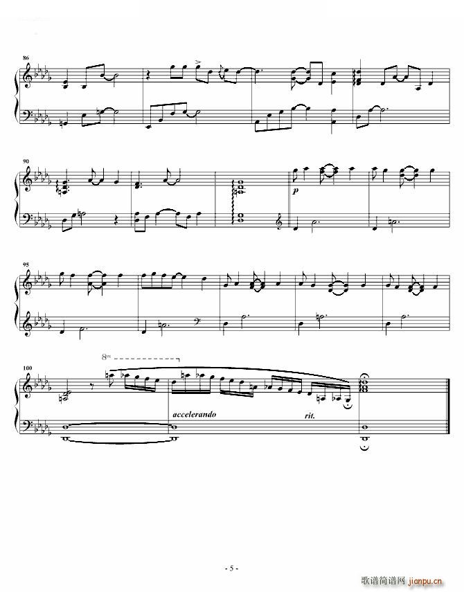 风光明媚 原版钢琴独奏(钢琴谱)5