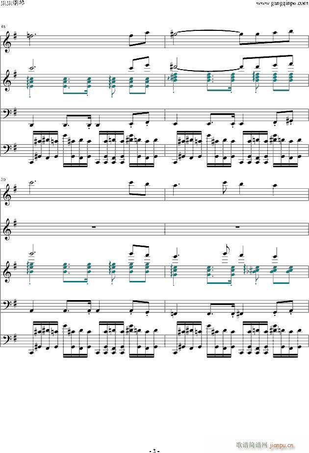 日本乡村民谣一首(钢琴谱)3