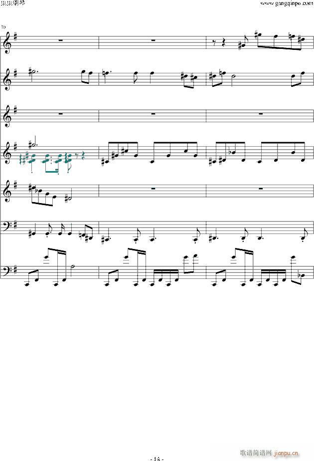 日本乡村民谣一首(钢琴谱)14