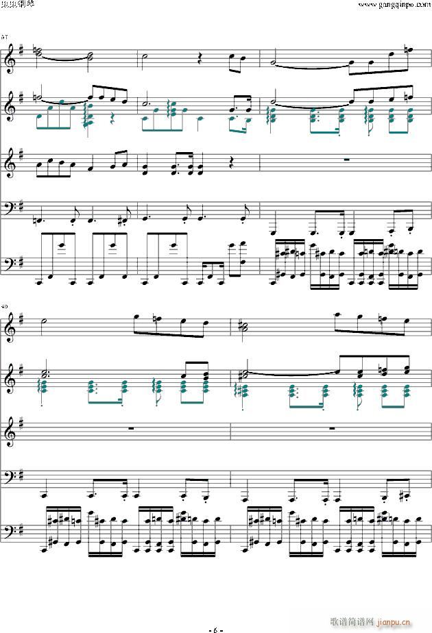 日本乡村民谣一首(钢琴谱)6