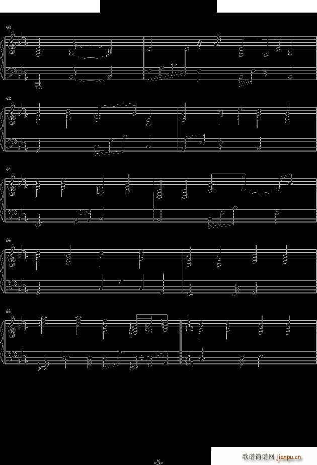 对你有感觉 钢琴伴奏(钢琴谱)5