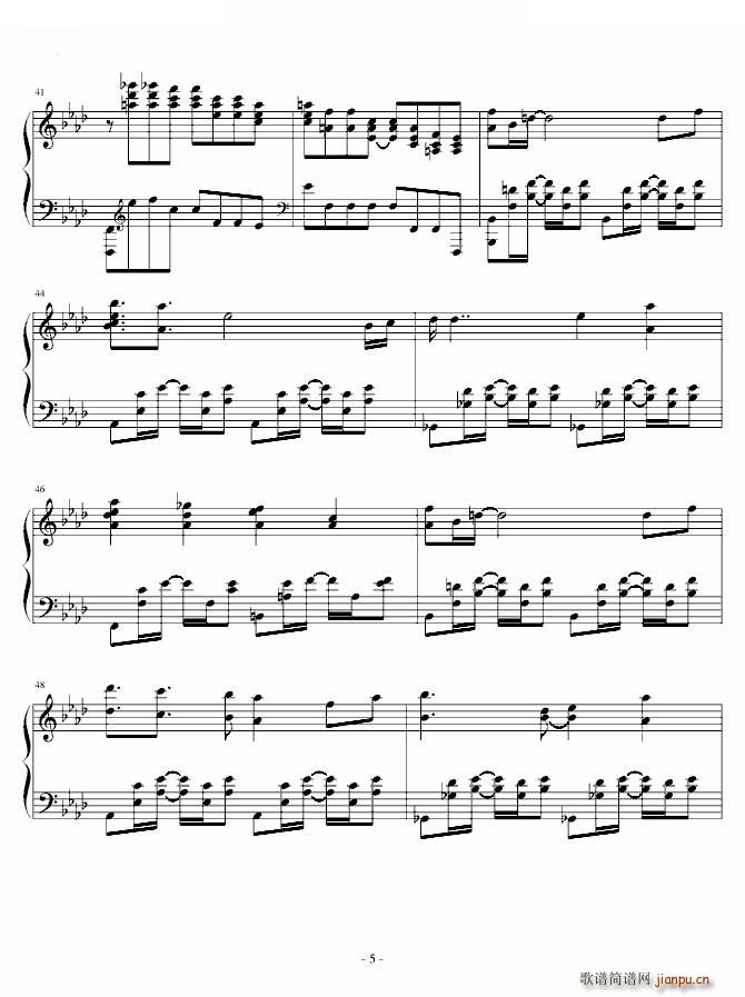 初音未来的消失 JAZZ风(钢琴谱)5