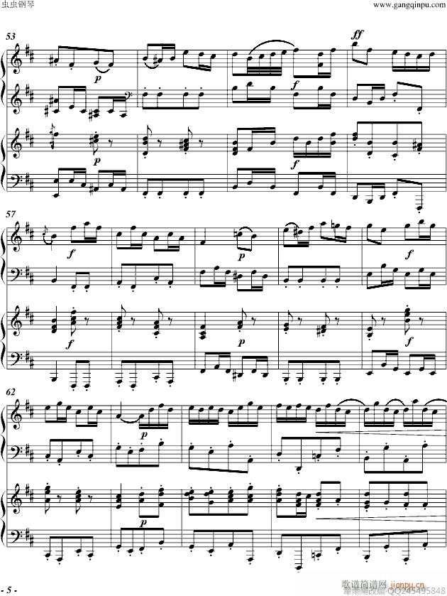 嬉游曲 双钢琴(钢琴谱)5