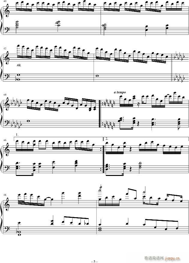 猫视界(钢琴谱)5