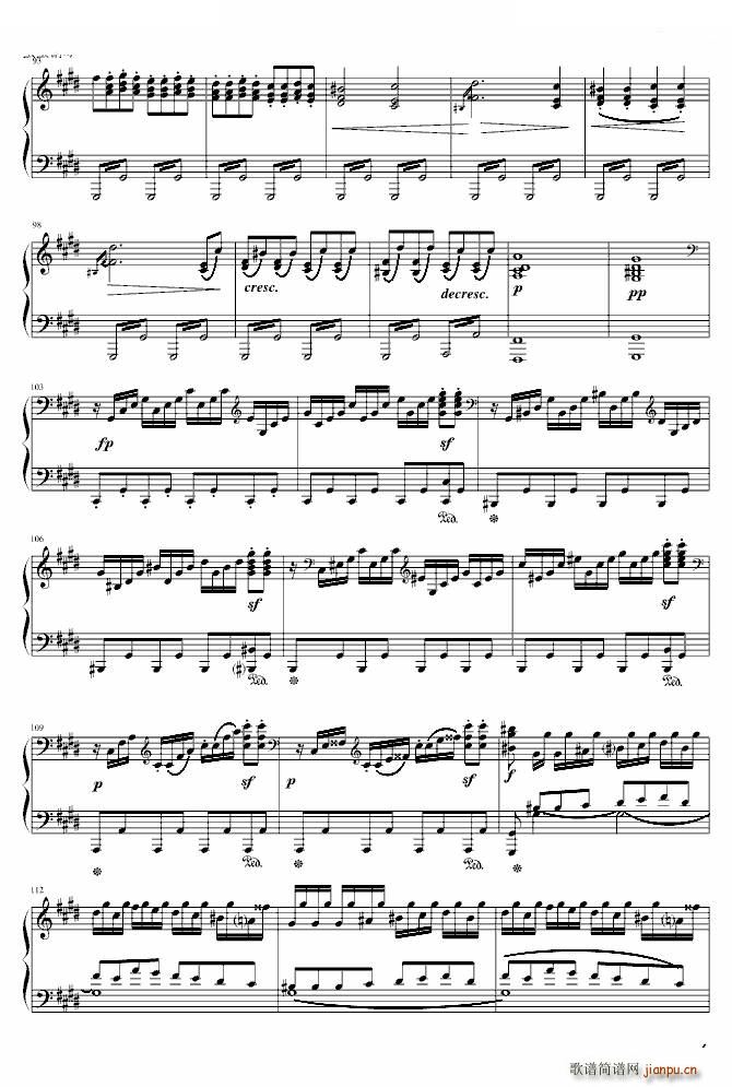 月光奏鸣曲 第三乐章 雨田版(钢琴谱)6