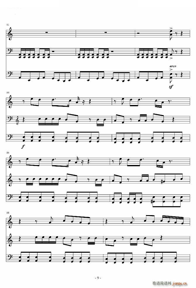 smooth criminal 大提琴版(钢琴谱)9