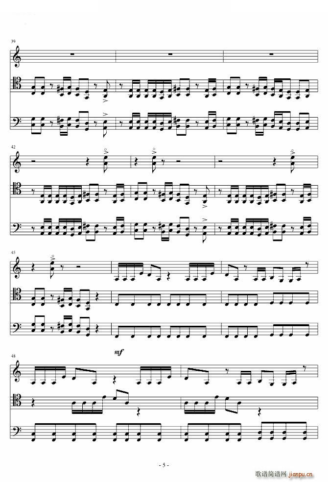 smooth criminal 大提琴版(钢琴谱)5