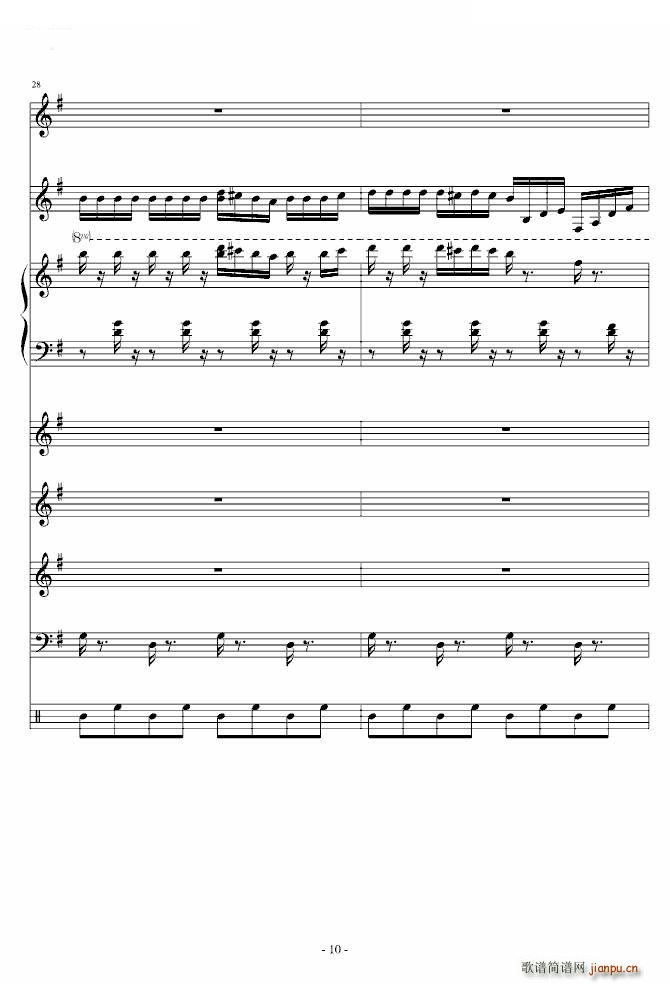 愤怒的小鸟 接近原版(钢琴谱)10