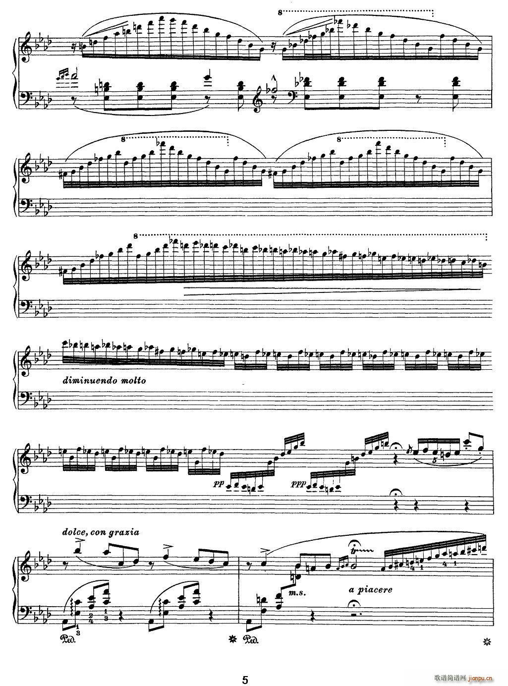 12首超级技巧练习曲 Ricordanza 回忆(钢琴谱)5