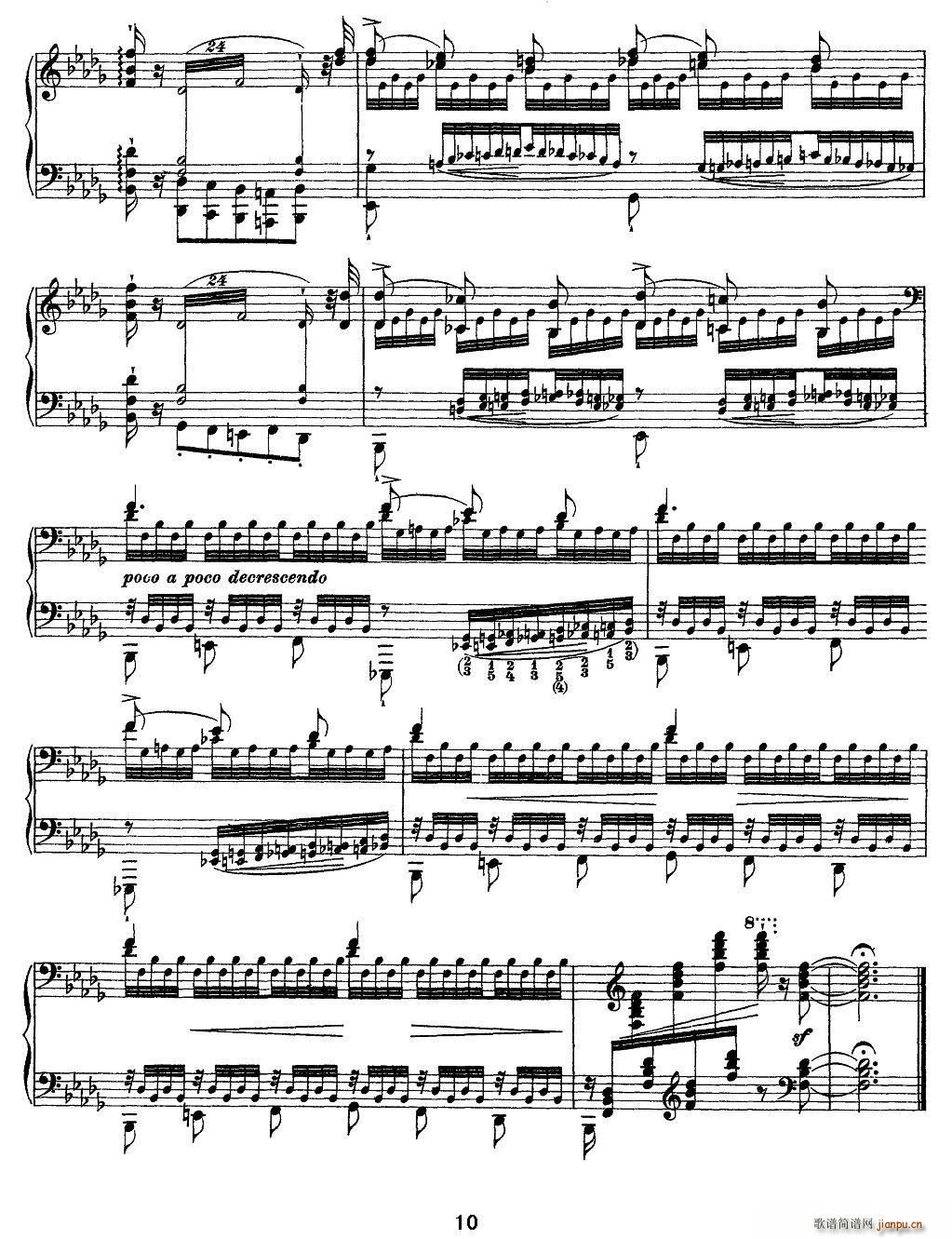 12首超级技巧练习曲 Chasse neige 扫雪(钢琴谱)10