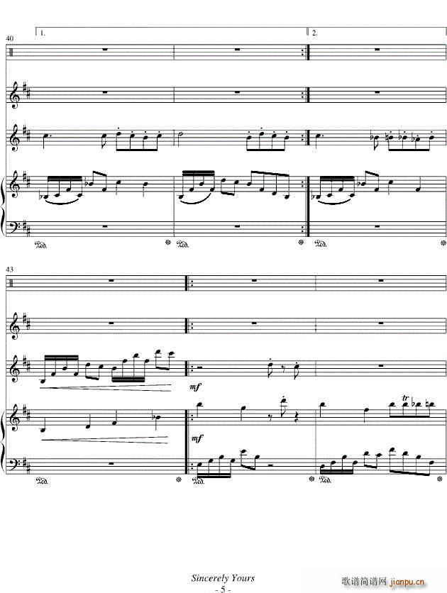 黑猫的探戈 变奏曲 钢琴(钢琴谱)5