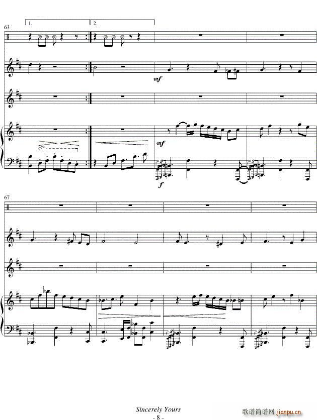 黑猫的探戈 变奏曲 钢琴(钢琴谱)8