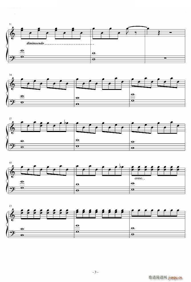 疯了吗 完整版(钢琴谱)3