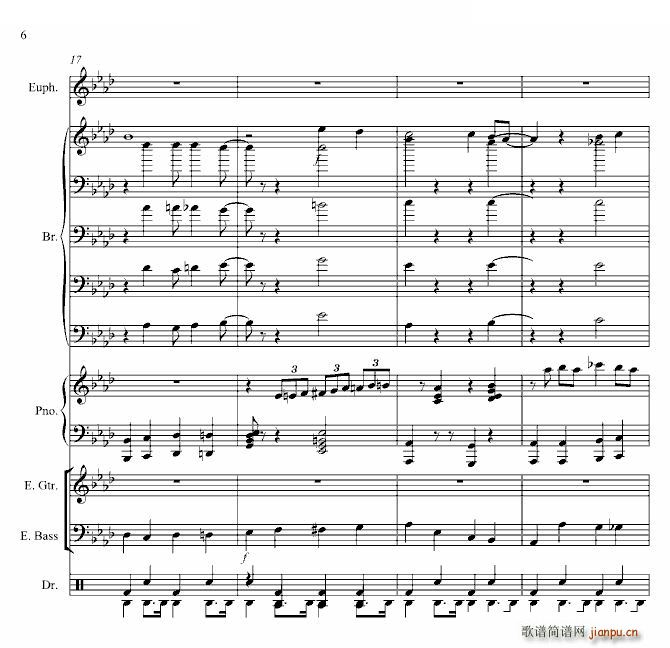 红河谷 爵士版(钢琴谱)6