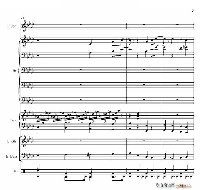 红河谷 爵士版(钢琴谱)5