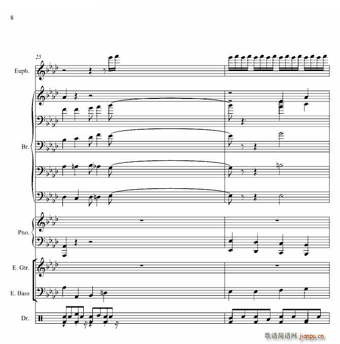 红河谷 爵士版(钢琴谱)8