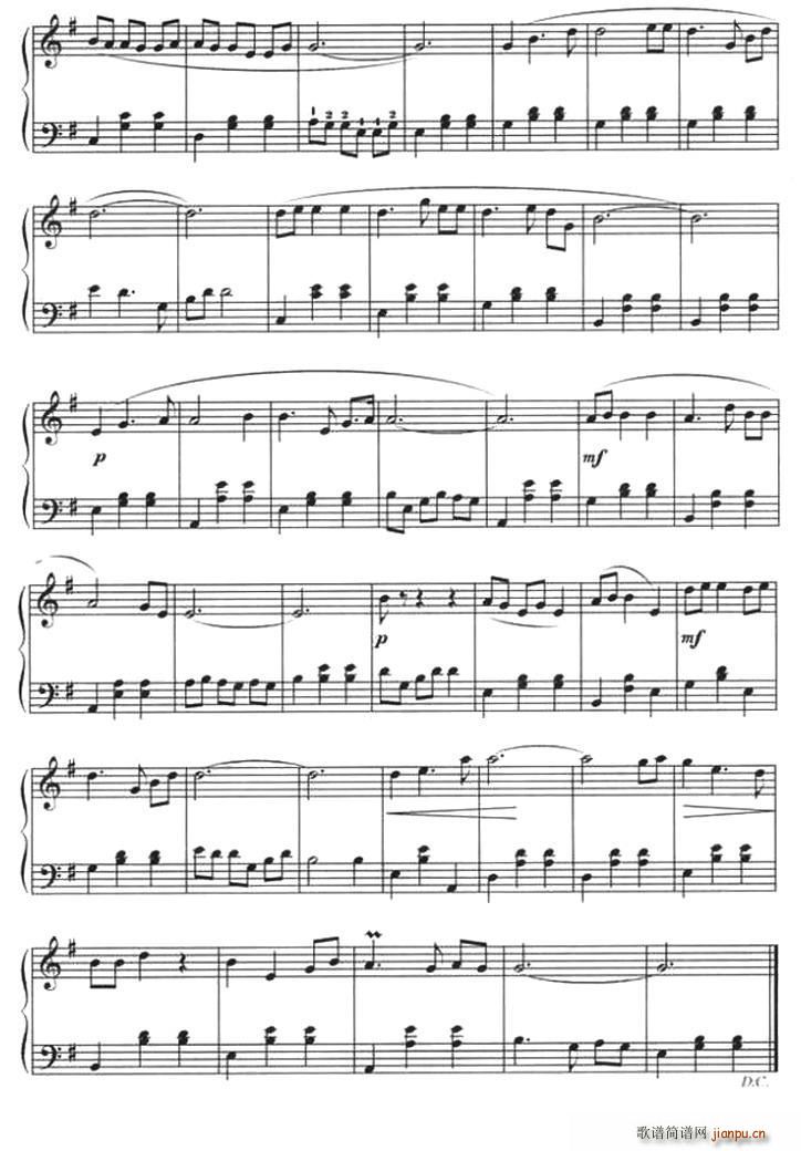 月光下的凤尾竹(钢琴谱)3