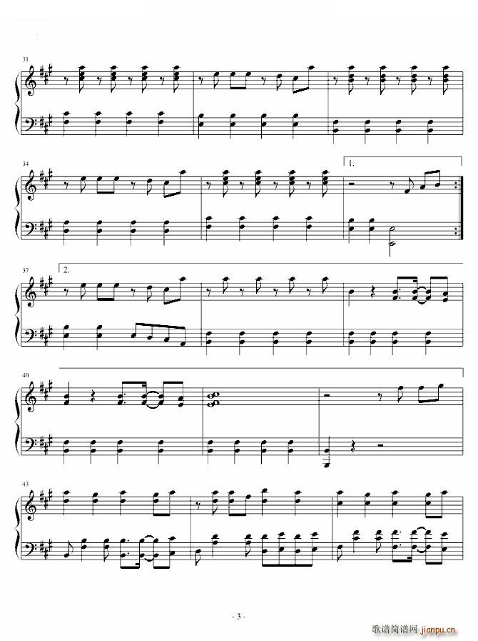 Genie 说出你的愿望(钢琴谱)3