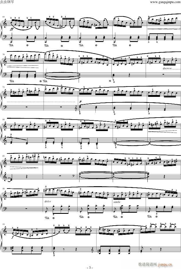 C大调第一钢琴奏鸣曲 Op 24 第四乐章 无穷动(钢琴谱)3