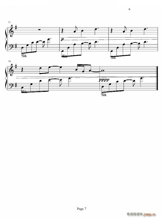 回家 钢琴独奏(钢琴谱)7