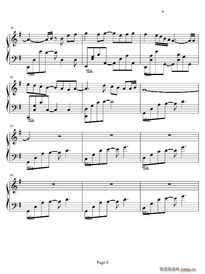 回家 钢琴独奏(钢琴谱)6