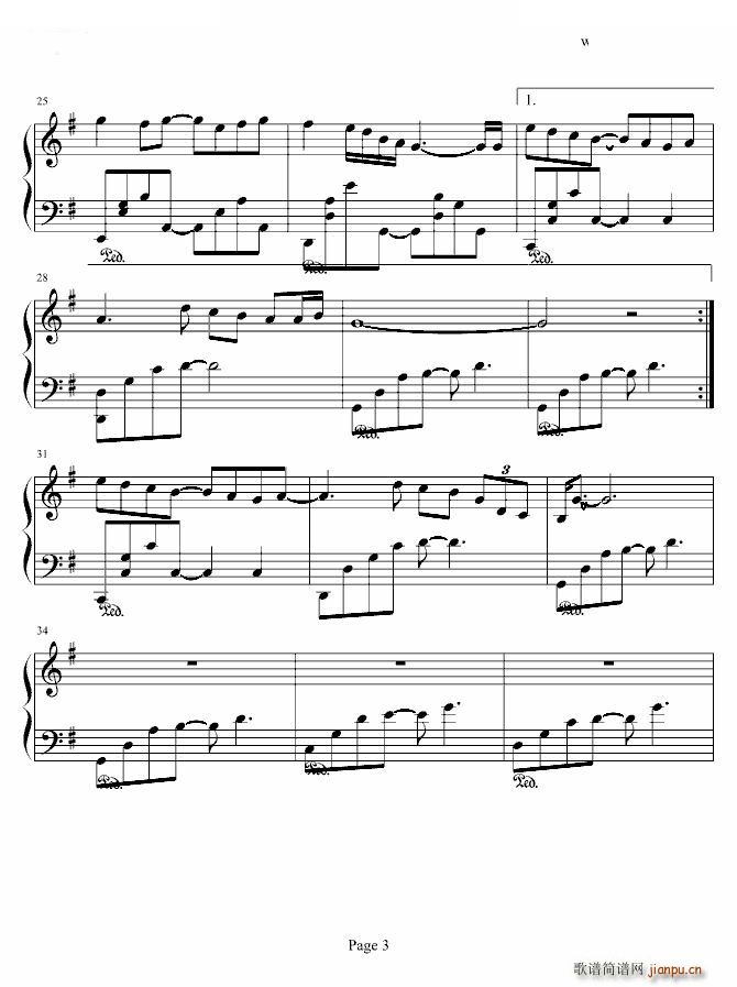 回家 钢琴独奏(钢琴谱)3