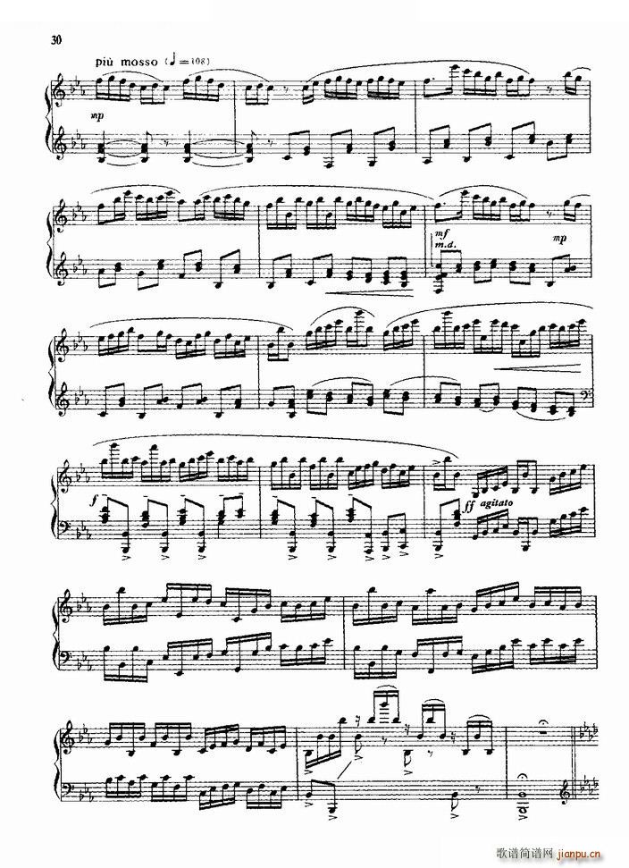 双飞蝴蝶 主题变奏曲 粤曲(钢琴谱)3