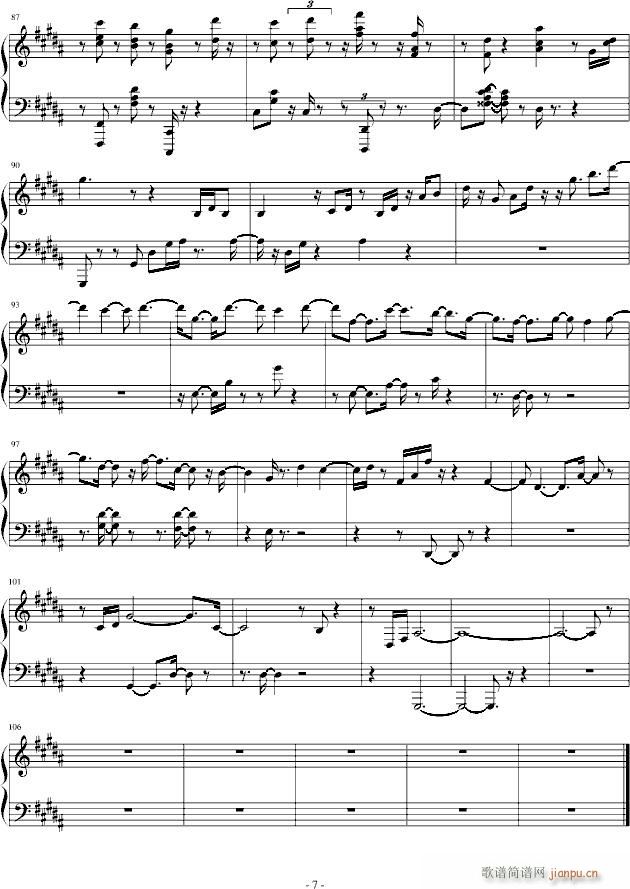 梦之音第一录音(钢琴谱)7